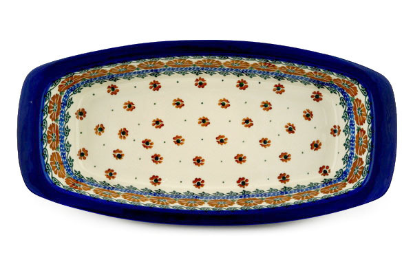 Oval Baker with Handles 14"