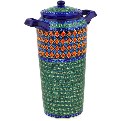 Jar with Lid and Handles 14"