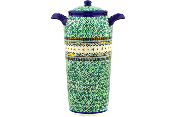 Jar with Lid and Handles 14"