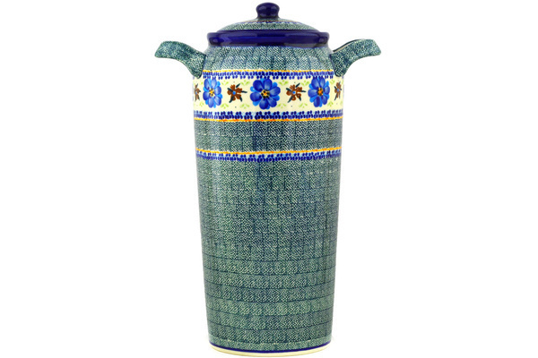 Jar with Lid and Handles 14"