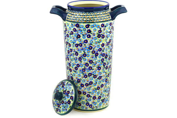 Jar with Lid and Handles 14"