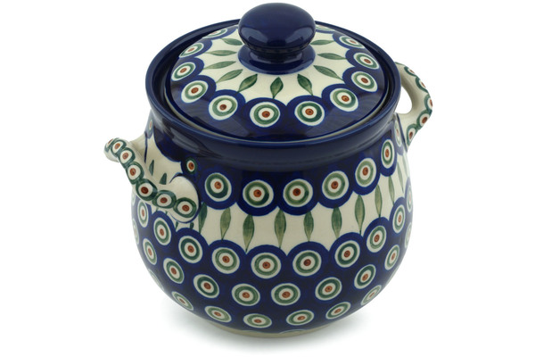 Jar with Lid and Handles 7"