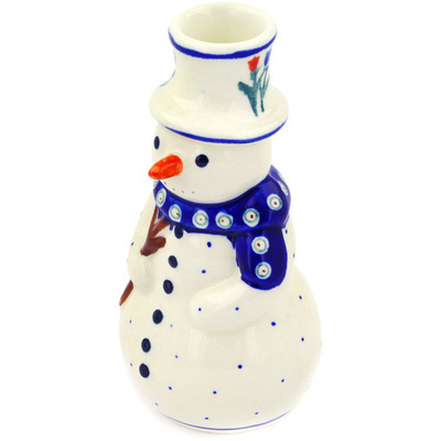 Snowman Candle Holder 6"