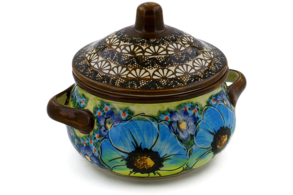 Jar with Lid and Handles 7"