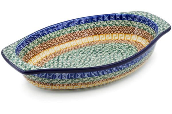 Oval Baker with Handles 12"