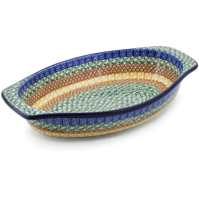 Oval Baker with Handles 12"