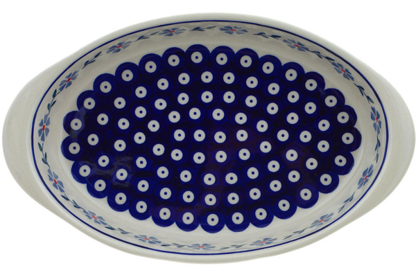 Oval Baker with Handles 12"