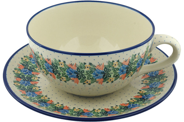 Large Cup Like Bowl with Platter 14"