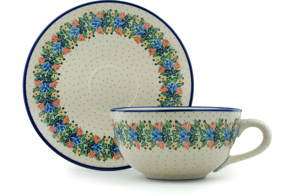 Large Cup Like Bowl with Platter 14"