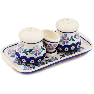 Salt and Pepper with Toothpick Holder 8"