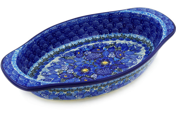 Oval Baker with Handles 13"