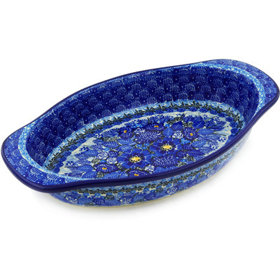 Oval Baker with Handles 13"