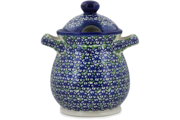 Jar with Lid and Handles 8"