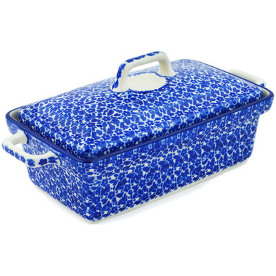 Jar with Lid and Handles 9"