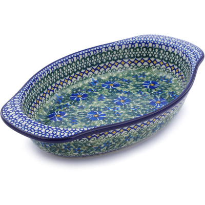 Oval Baker with Handles 13"