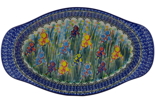 Oval Baker with Handles 13"