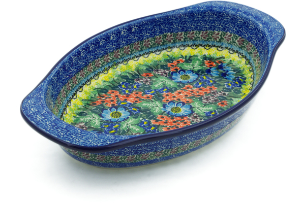 Oval Baker with Handles 13"