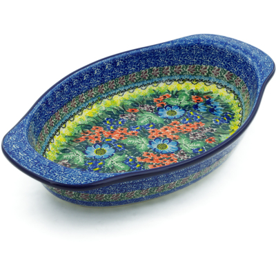 Oval Baker with Handles 13"