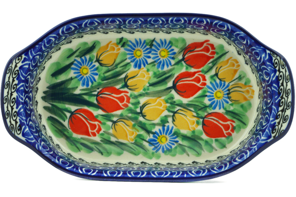 Oval Baker with Handles 8"