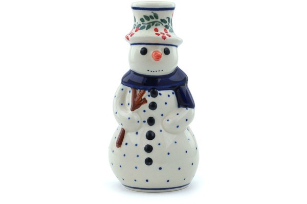 Snowman Candle Holder 6"
