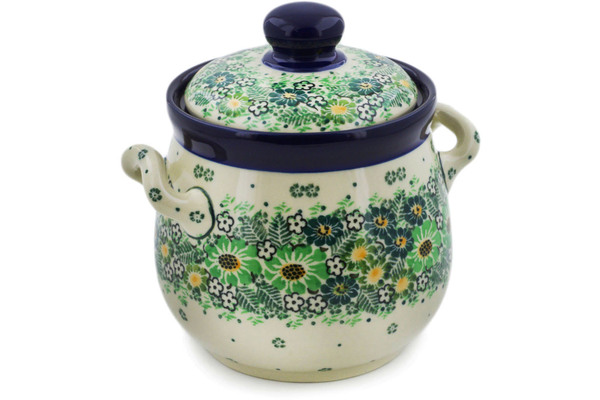 Jar with Lid and Handles 6"