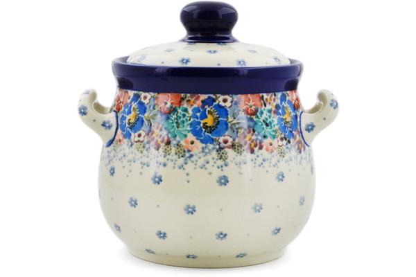 Jar with Lid and Handles 6"