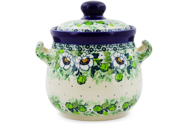 Jar with Lid and Handles 6"