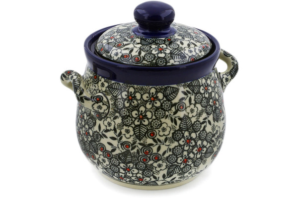 Jar with Lid and Handles 6"