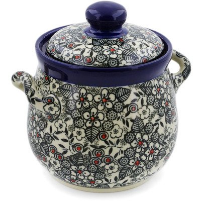 Jar with Lid and Handles 6"