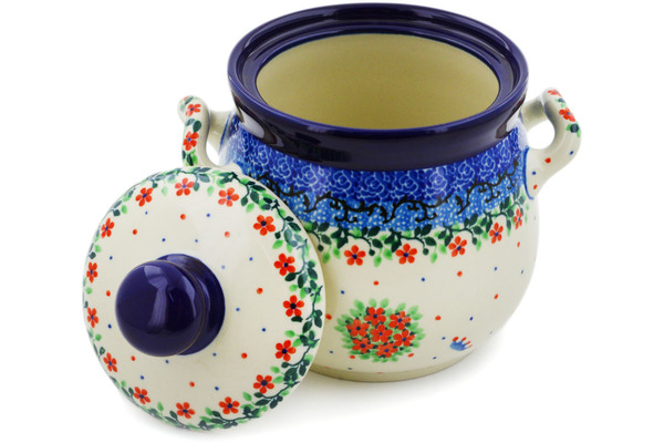 Jar with Lid and Handles 6"