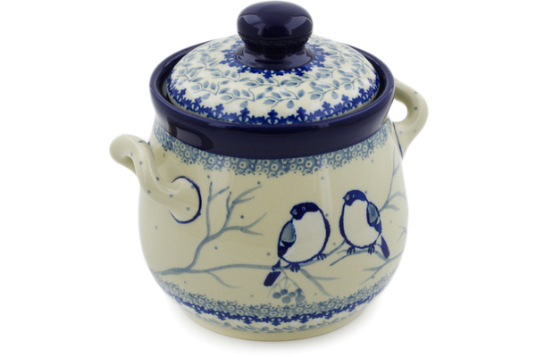 Jar with Lid and Handles 6"