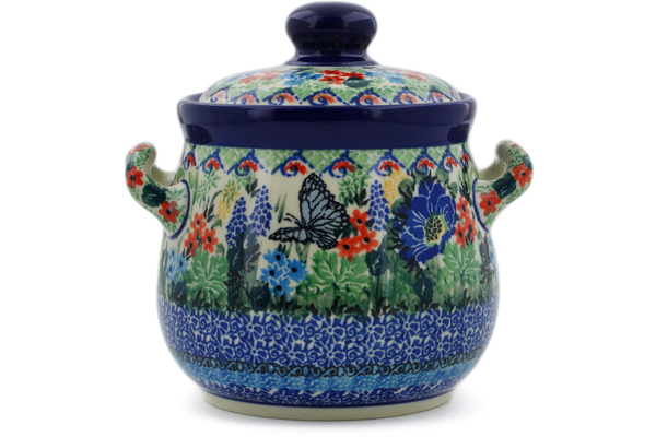 Jar with Lid and Handles 6"