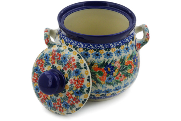 Jar with Lid and Handles 7"