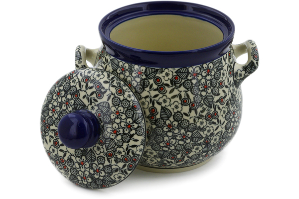 Jar with Lid and Handles 7"