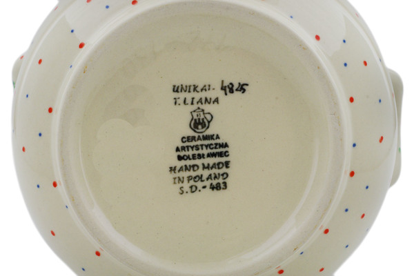 Jar with Lid and Handles 7"