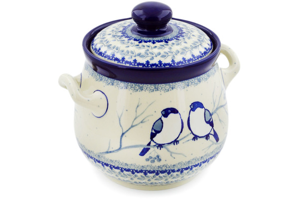 Jar with Lid and Handles 7"