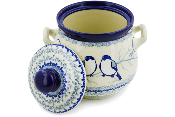 Jar with Lid and Handles 7"