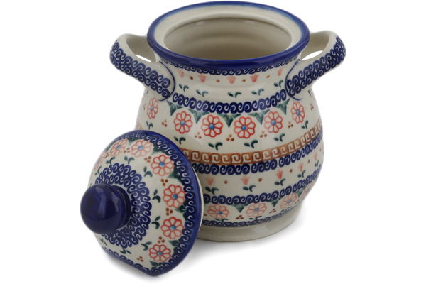 Jar with Lid and Handles 8"