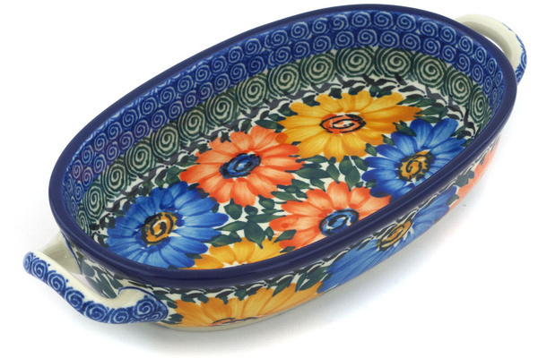 Oval Baker with Handles 9"