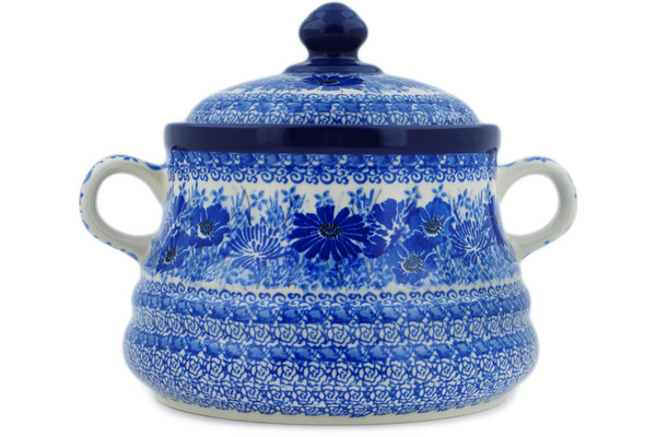 Jar with Lid and Handles 9"