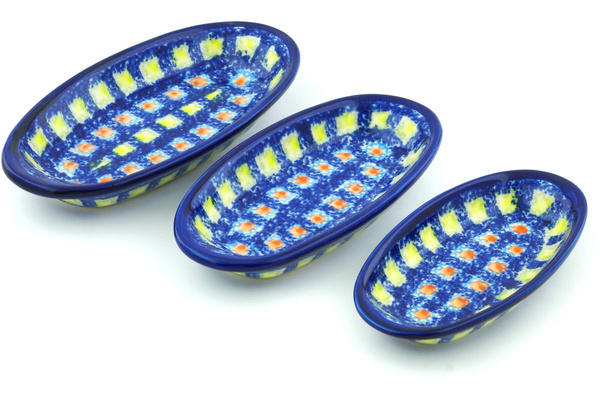 Condiment set of 3 nesting dishes: 7¼-inch, 6½-inch, 5¾-inch