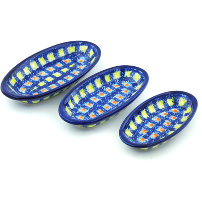 Condiment set of 3 nesting dishes: 7¼-inch, 6½-inch, 5¾-inch