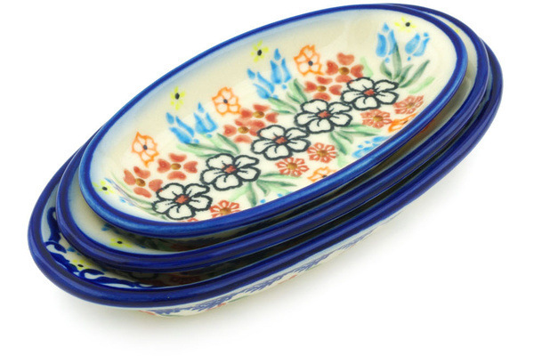 Condiment set of 3 nesting dishes: 7¼-inch, 6½-inch, 5¾-inch