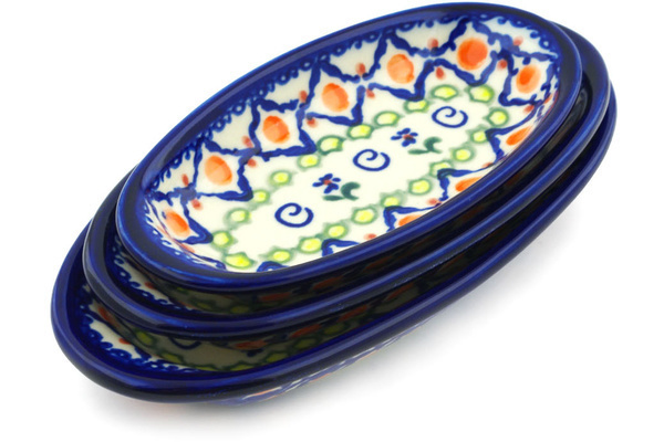 Condiment set of 3 nesting dishes: 7¼-inch, 6½-inch, 5¾-inch