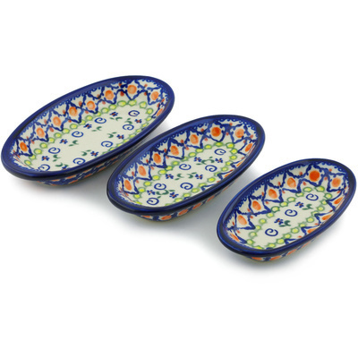 Condiment set of 3 nesting dishes: 7¼-inch, 6½-inch, 5¾-inch