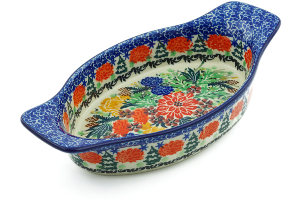 Oval Baker with Handles 9"