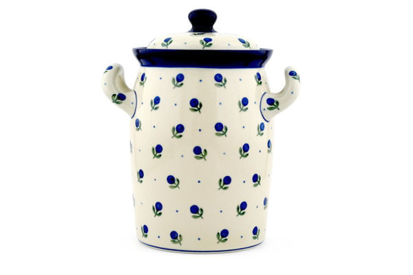 Jar with Lid and Handles 9"