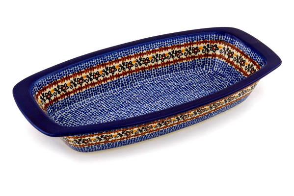 Oval Baker with Handles 14"