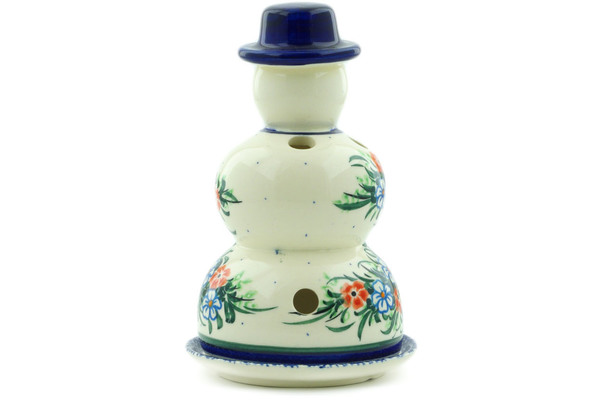 Snowman Candle Holder 7"