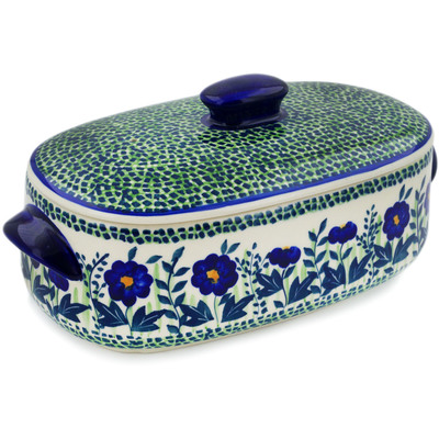 Jar with Lid and Handles 11"